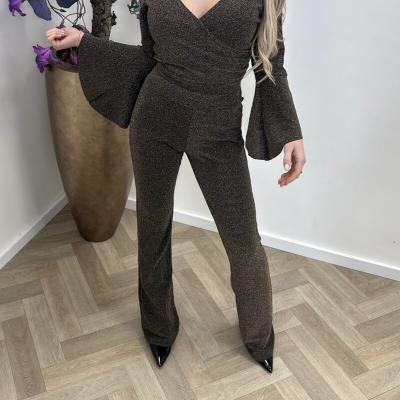 Flair Pants Glitter Gold