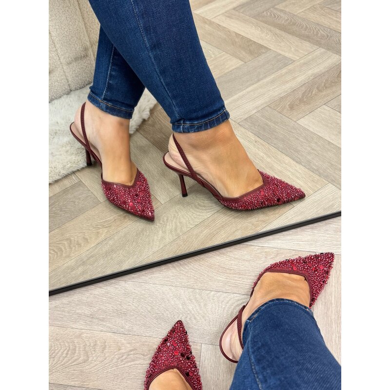 Party heels paillette 308-18 Wine