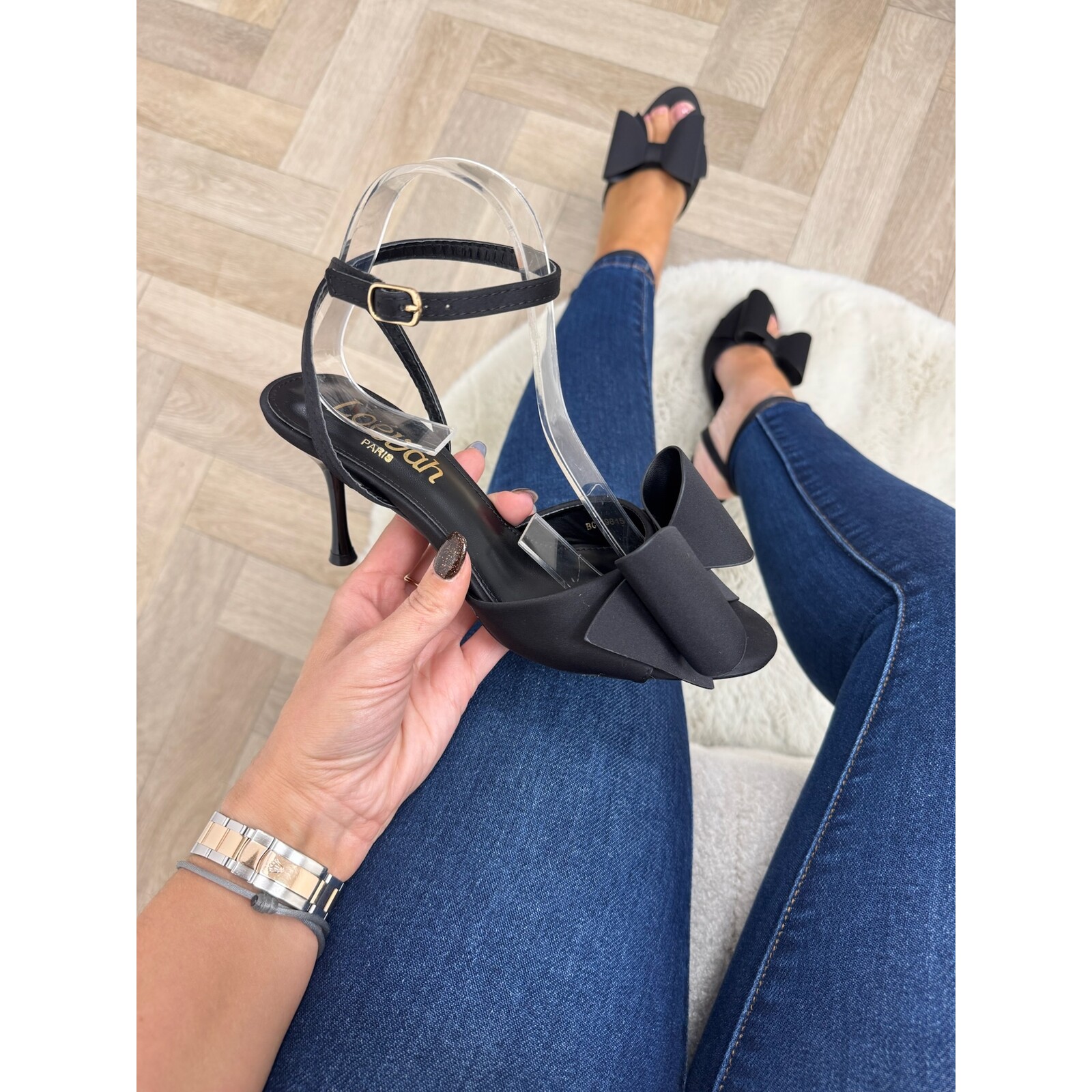 Heels Bow Jill Black BCY9815