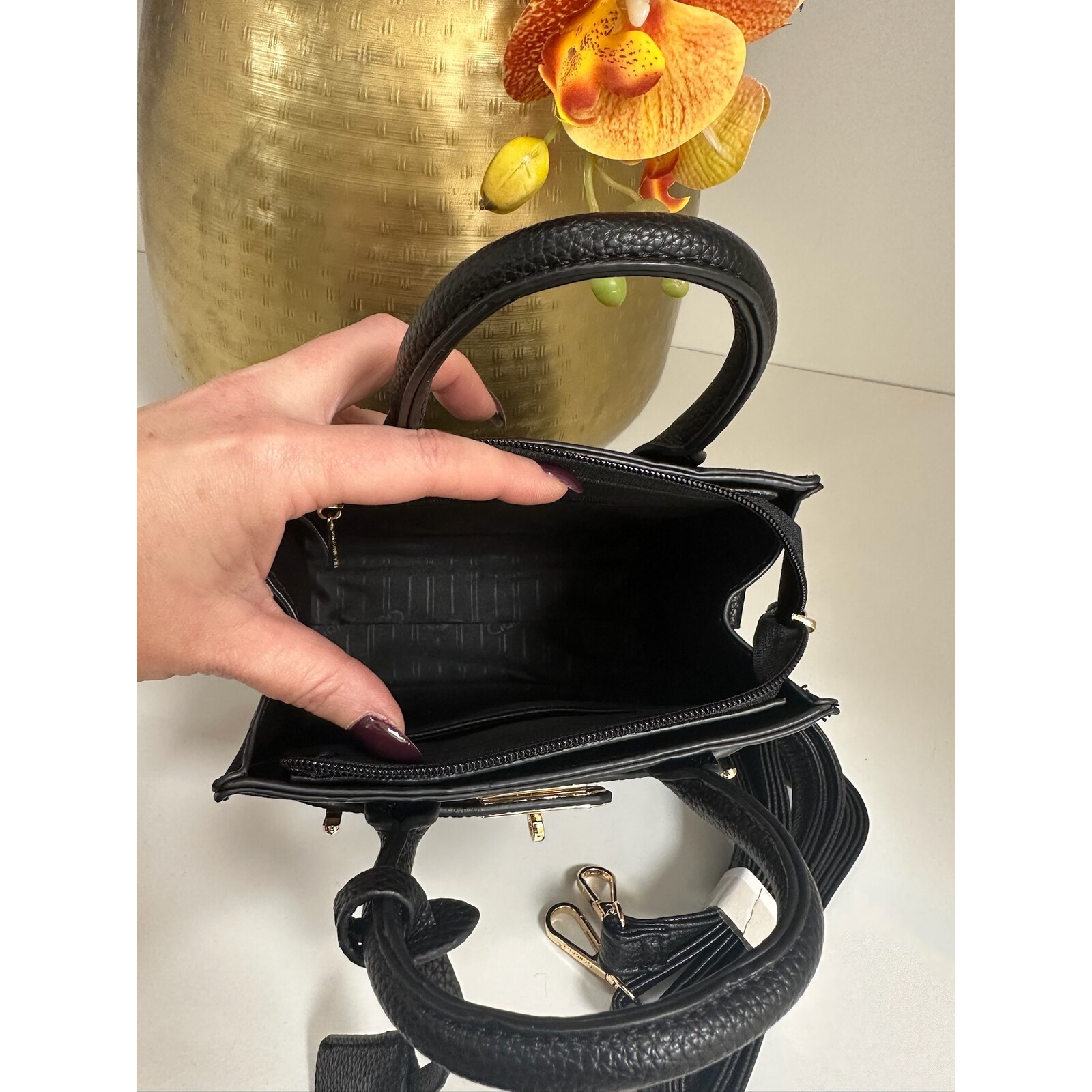 Suede bag Kelsy Black