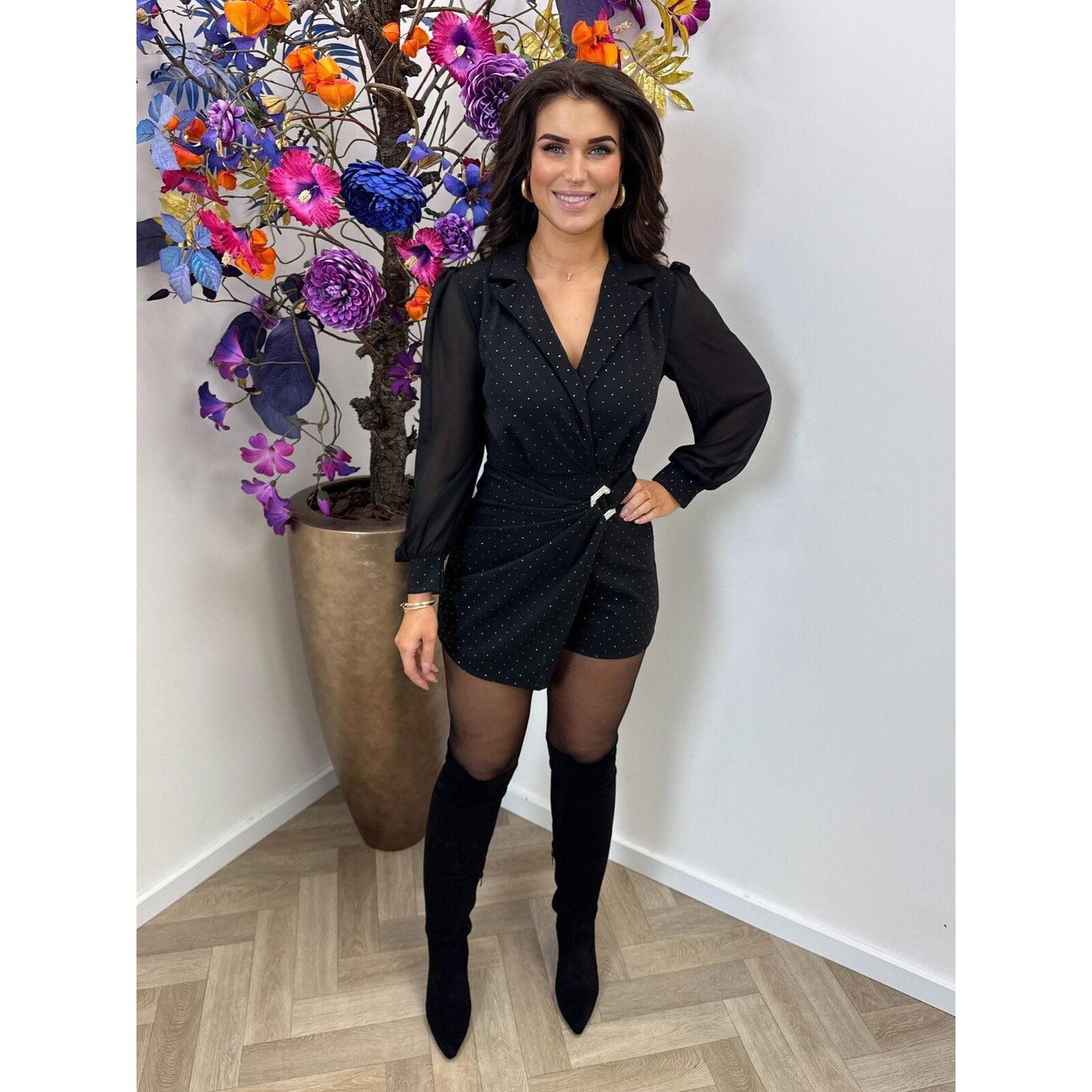 Jumpsuit Mila mini diamonds Black