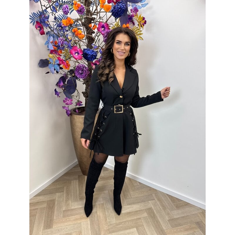 Dress Missy peplum  Black