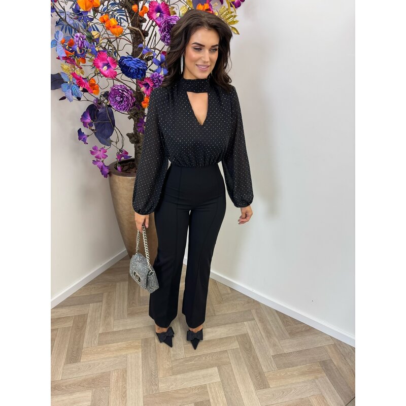 Jumpsuit mini diamonds Stella Black