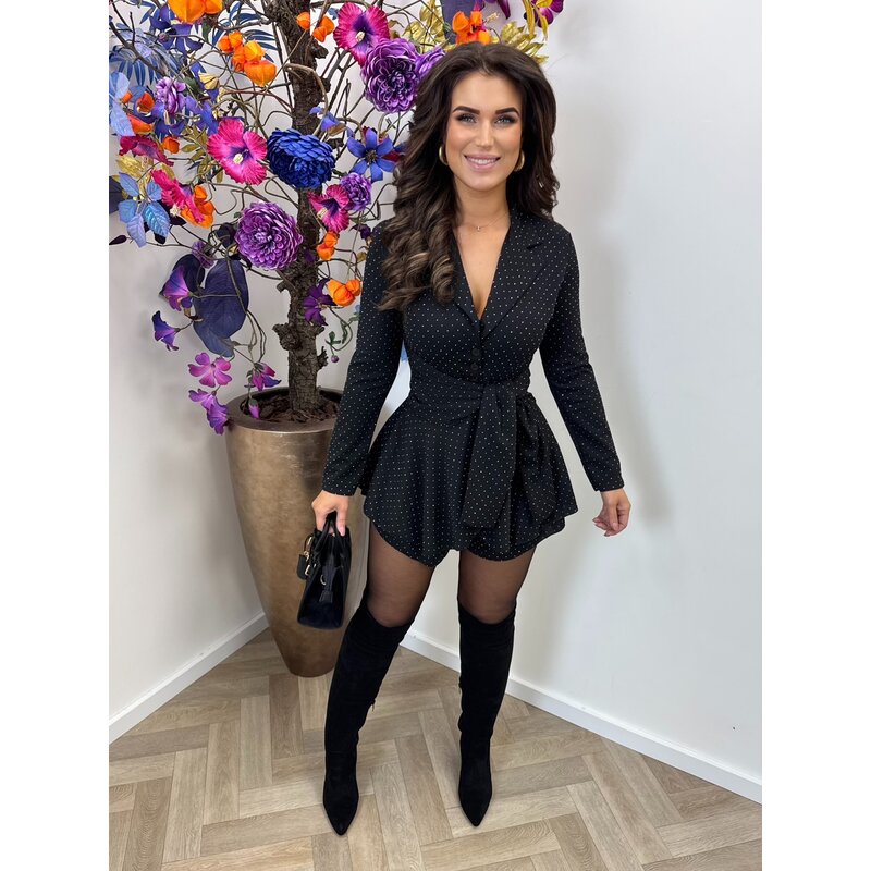 Jumpsuit Full Diamonds Black