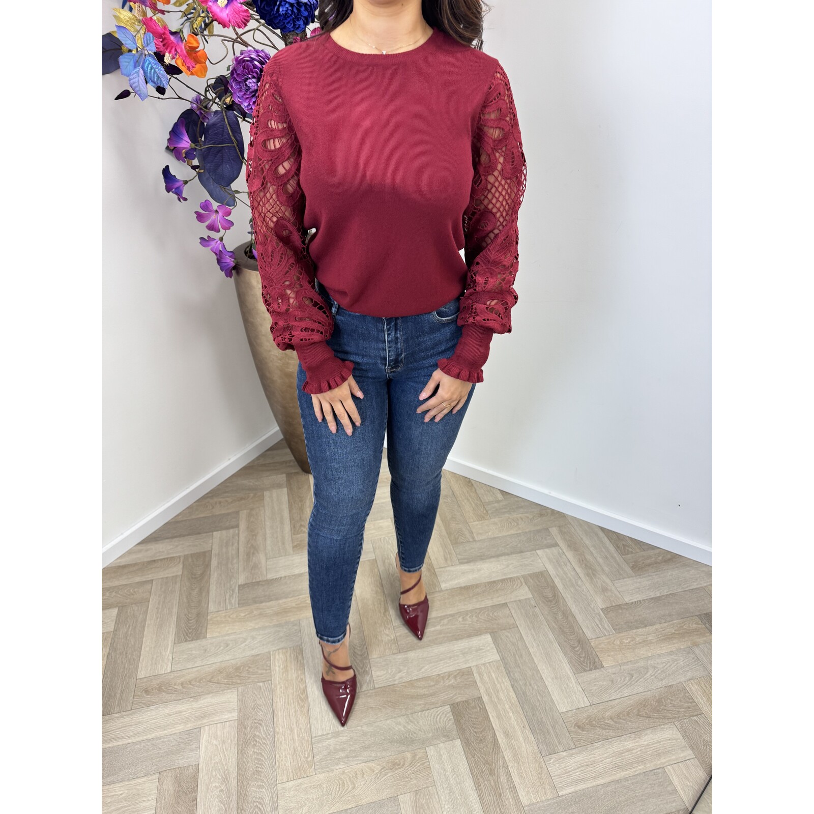 Top Macie Lace M8520 Bordeaux