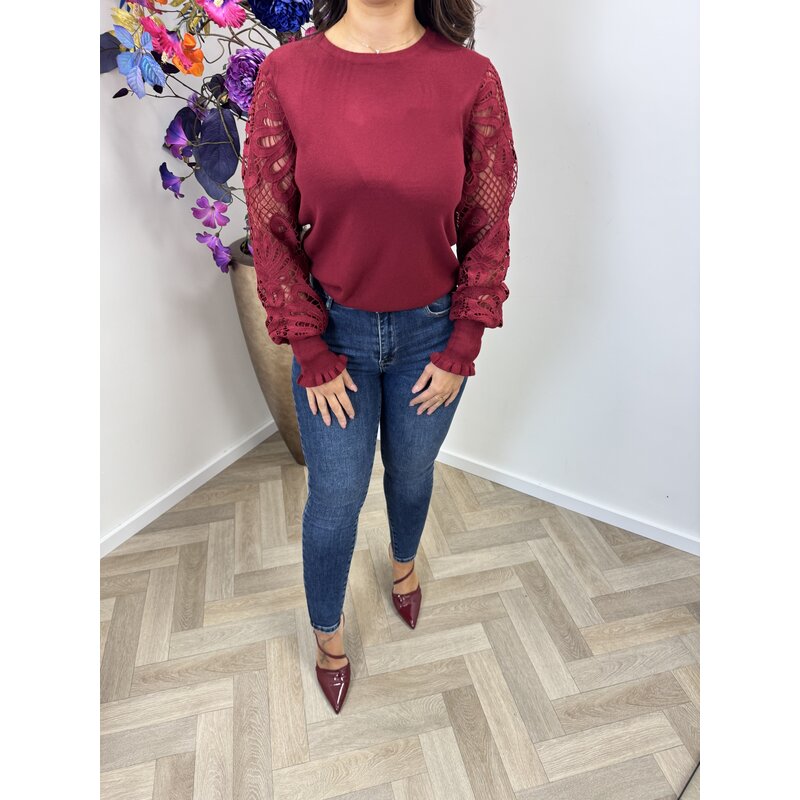 Top Macie Lace M8520 Bordeaux