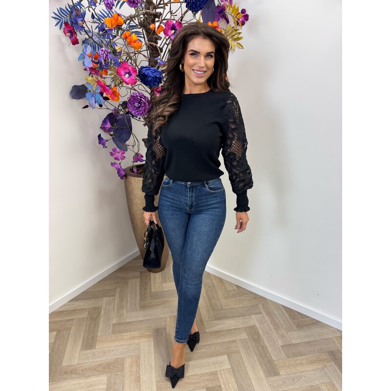 Top Macie Lace M8520 Black