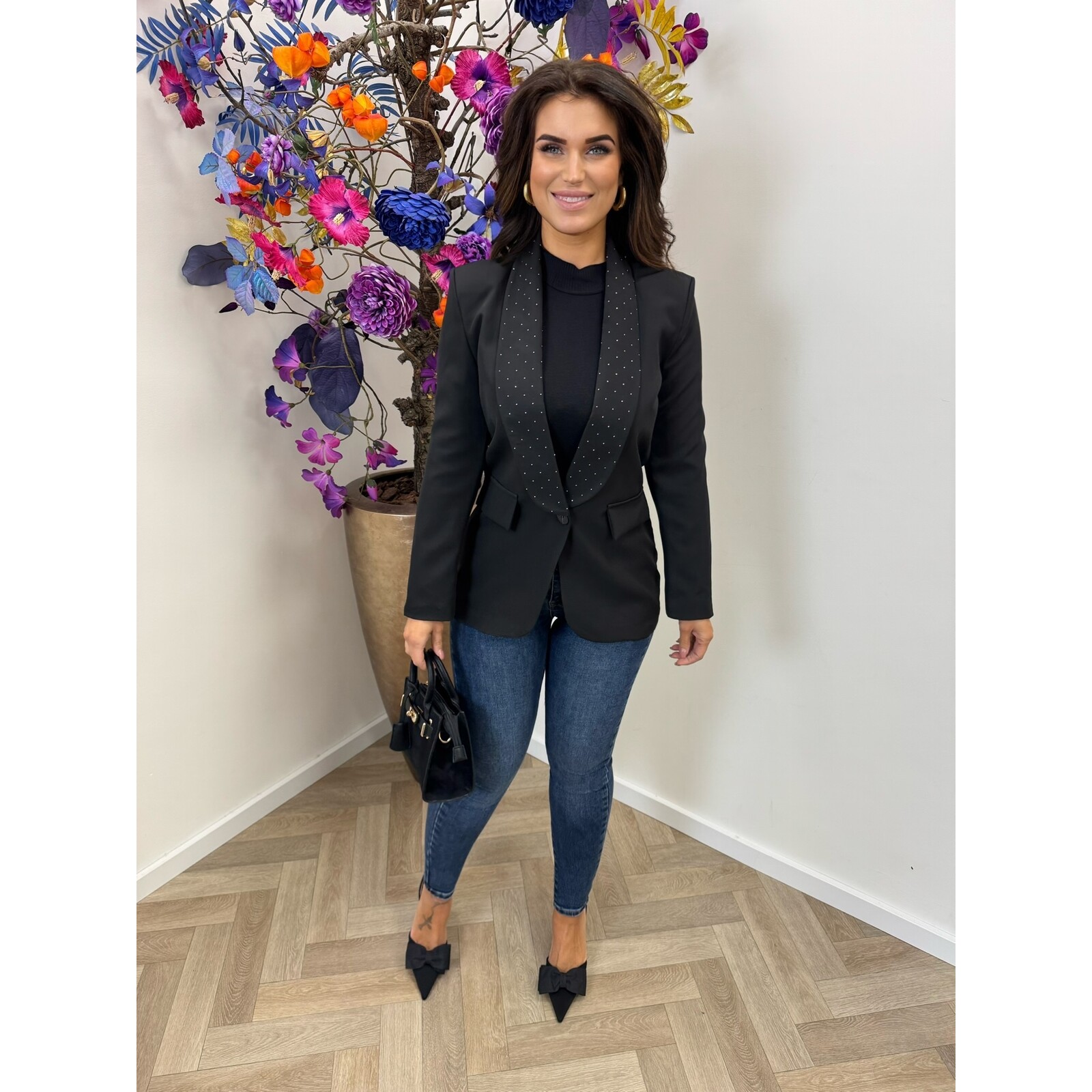 Blazer mini diamonds Black