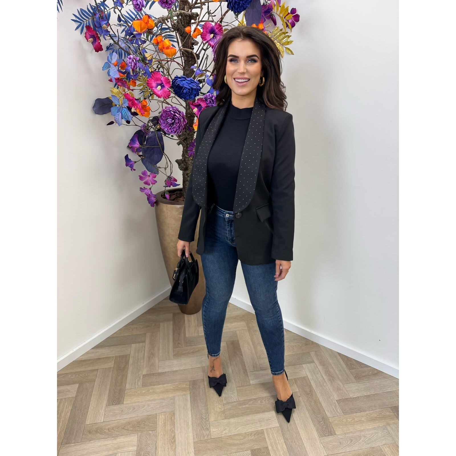 Blazer mini diamonds Black