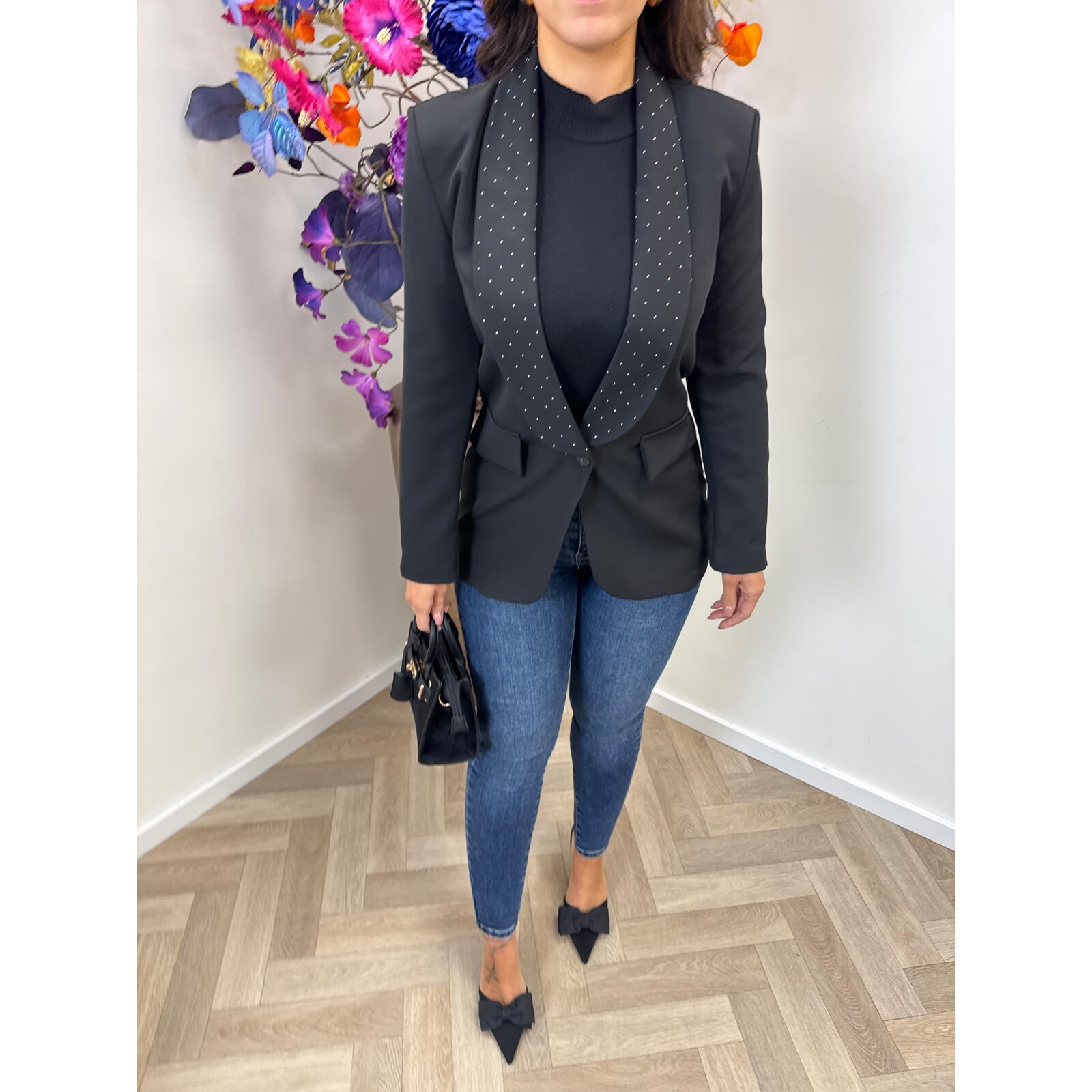 Blazer mini diamonds Black