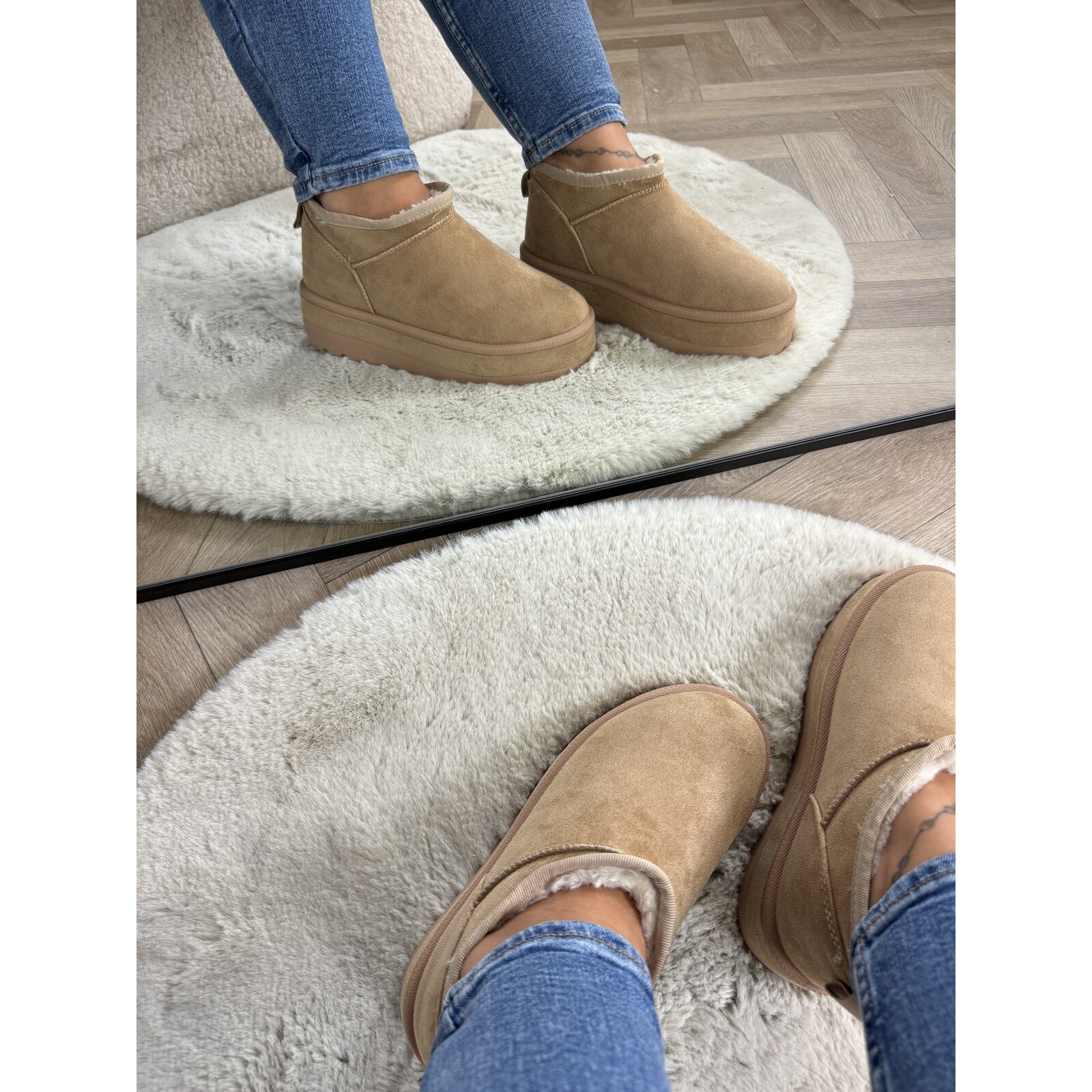 Uggies suede LT230-18 Taupe