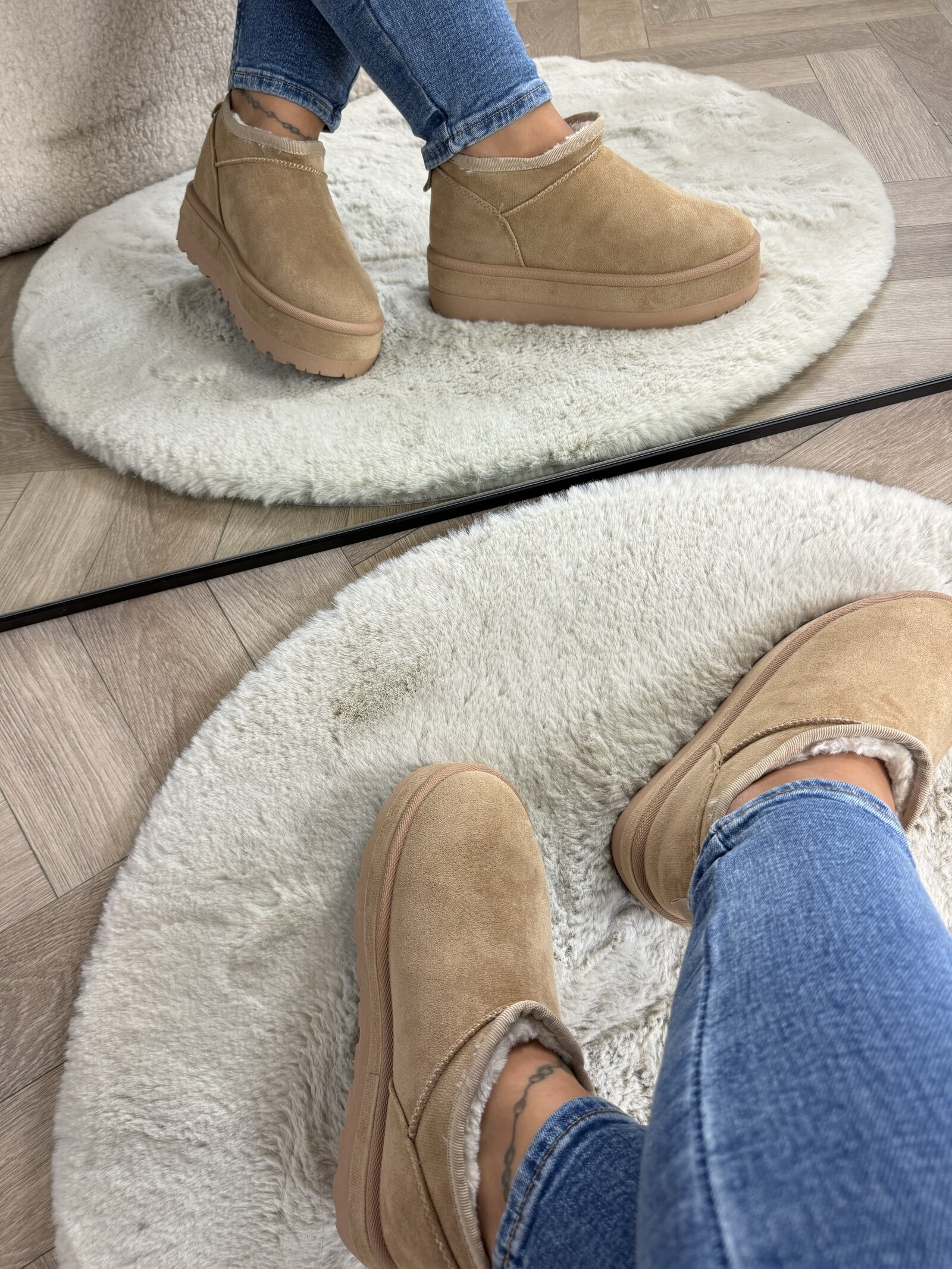 Uggies suede LT230-18 Taupe