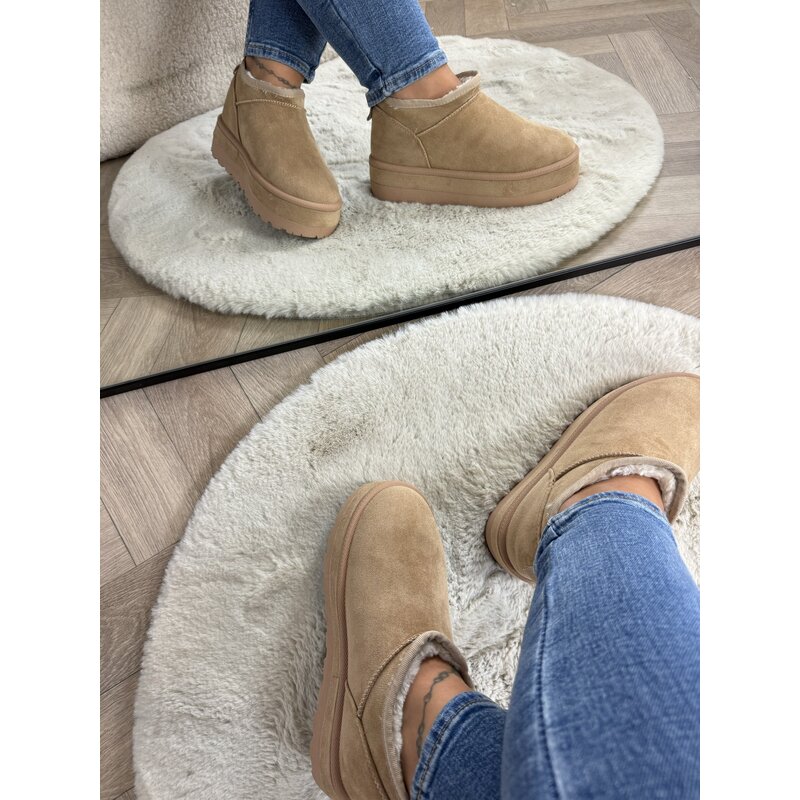 Uggies suede LT230-18 Taupe