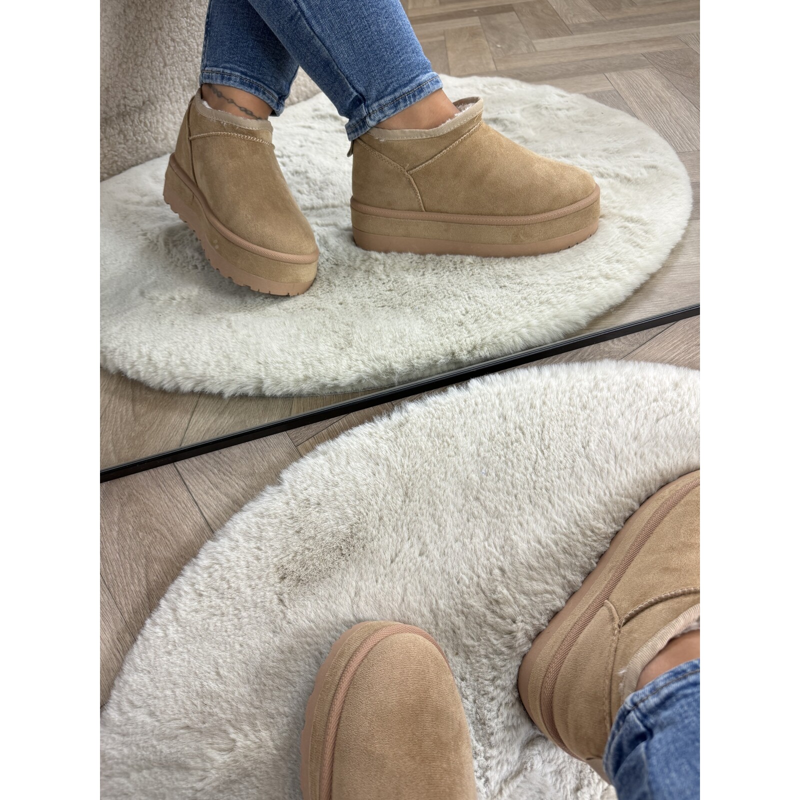 Uggies suede LT230-18 Taupe