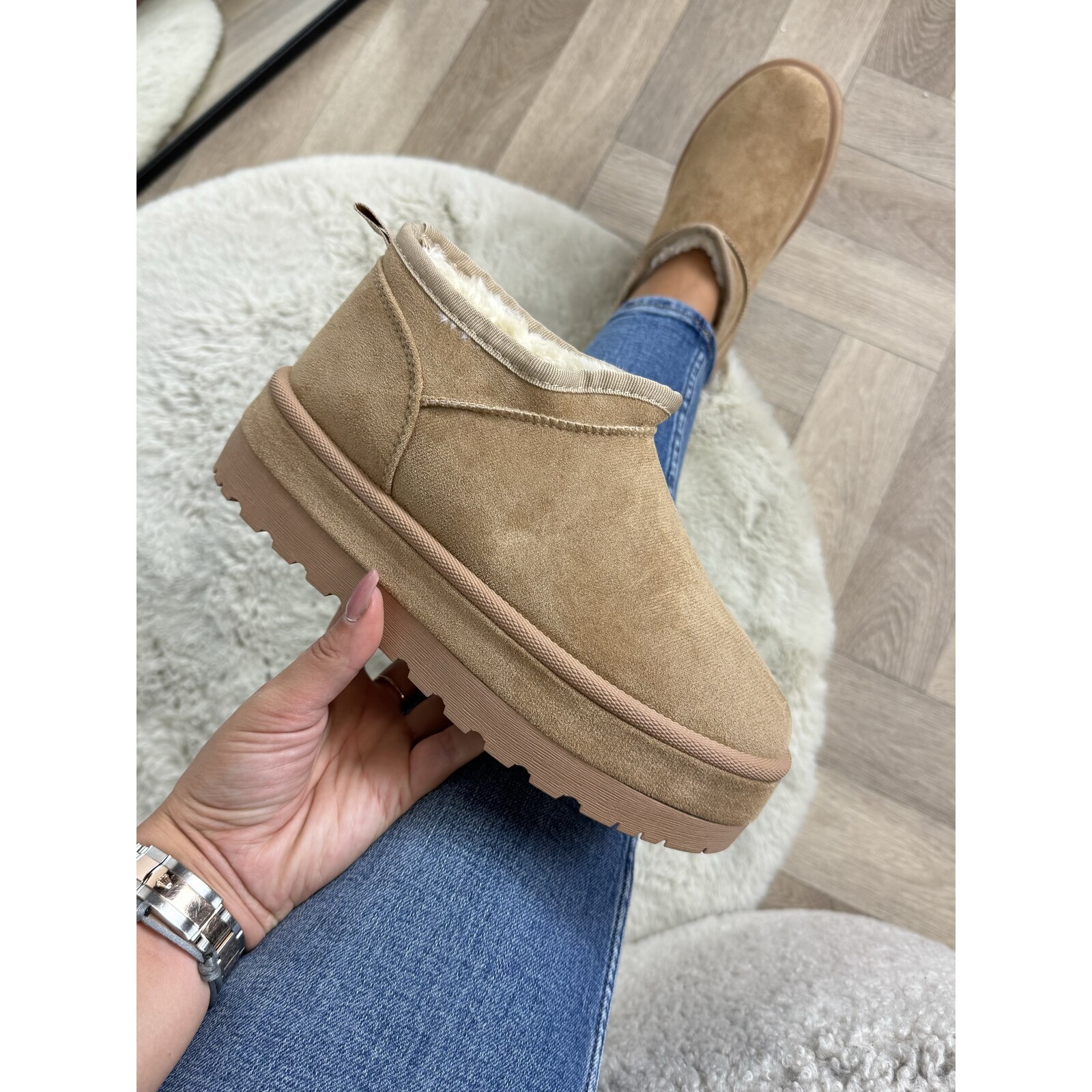 Uggies suede LT230-18 Taupe