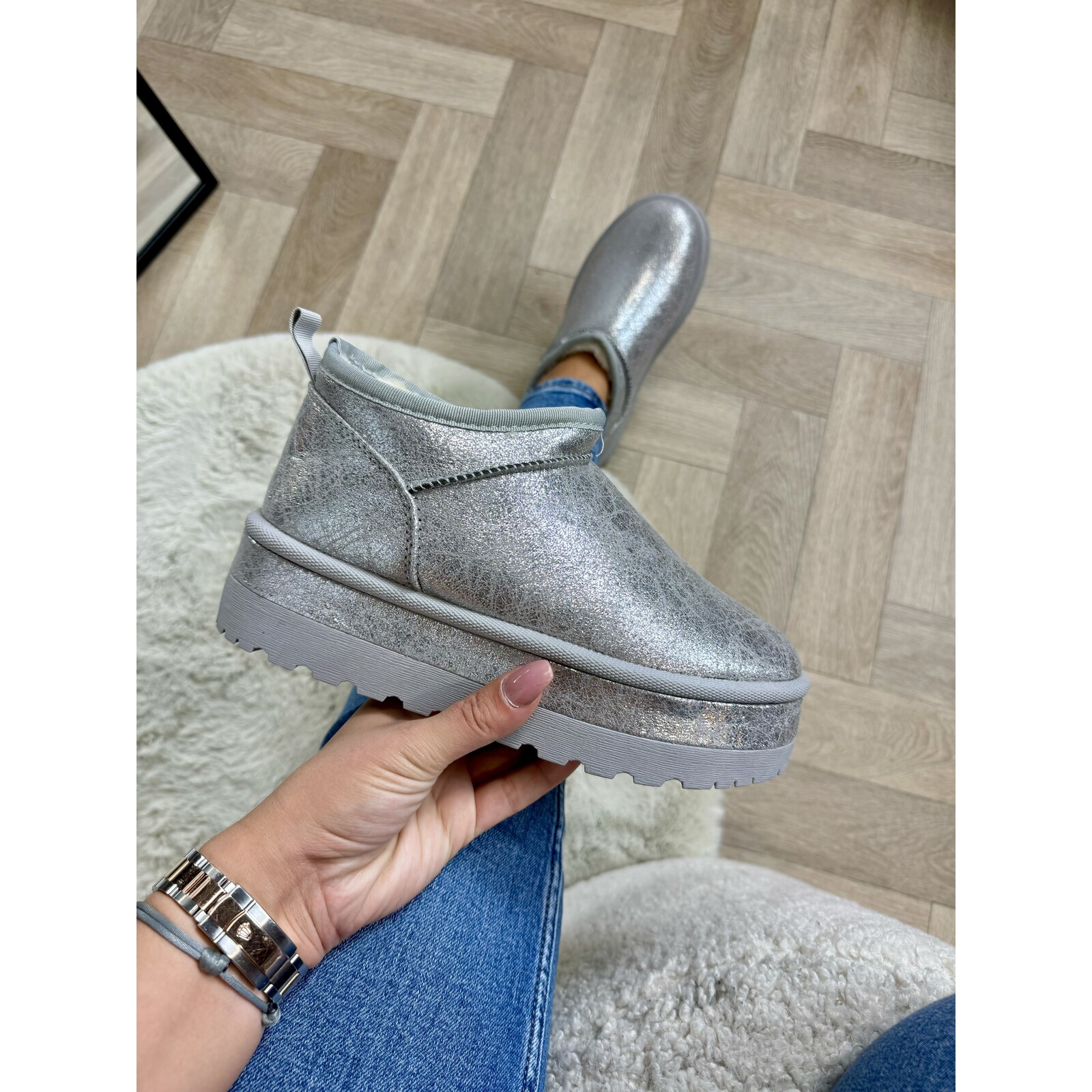 Uggies suede LT230-18 Silver