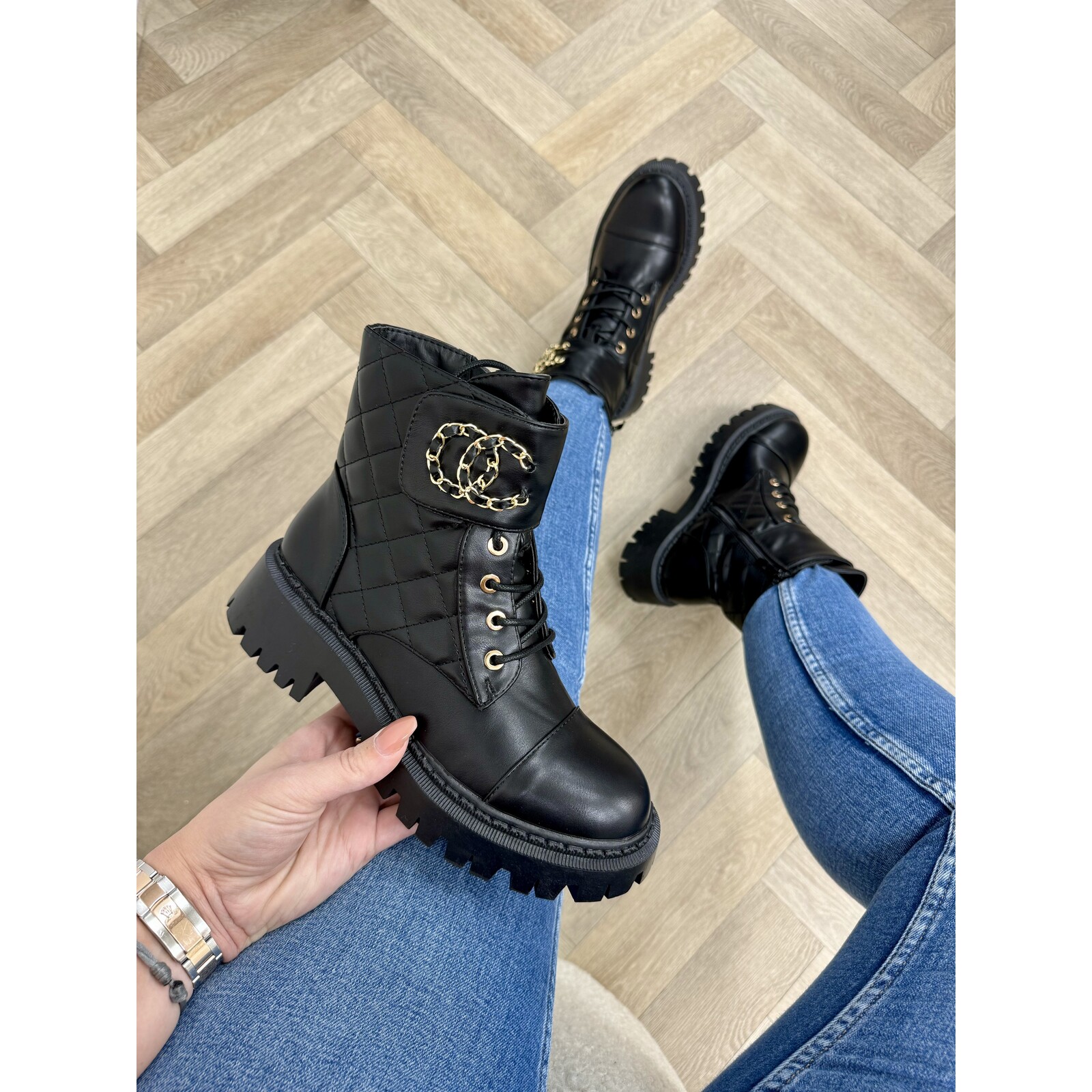 Boots Donna Leder Gold H21-73