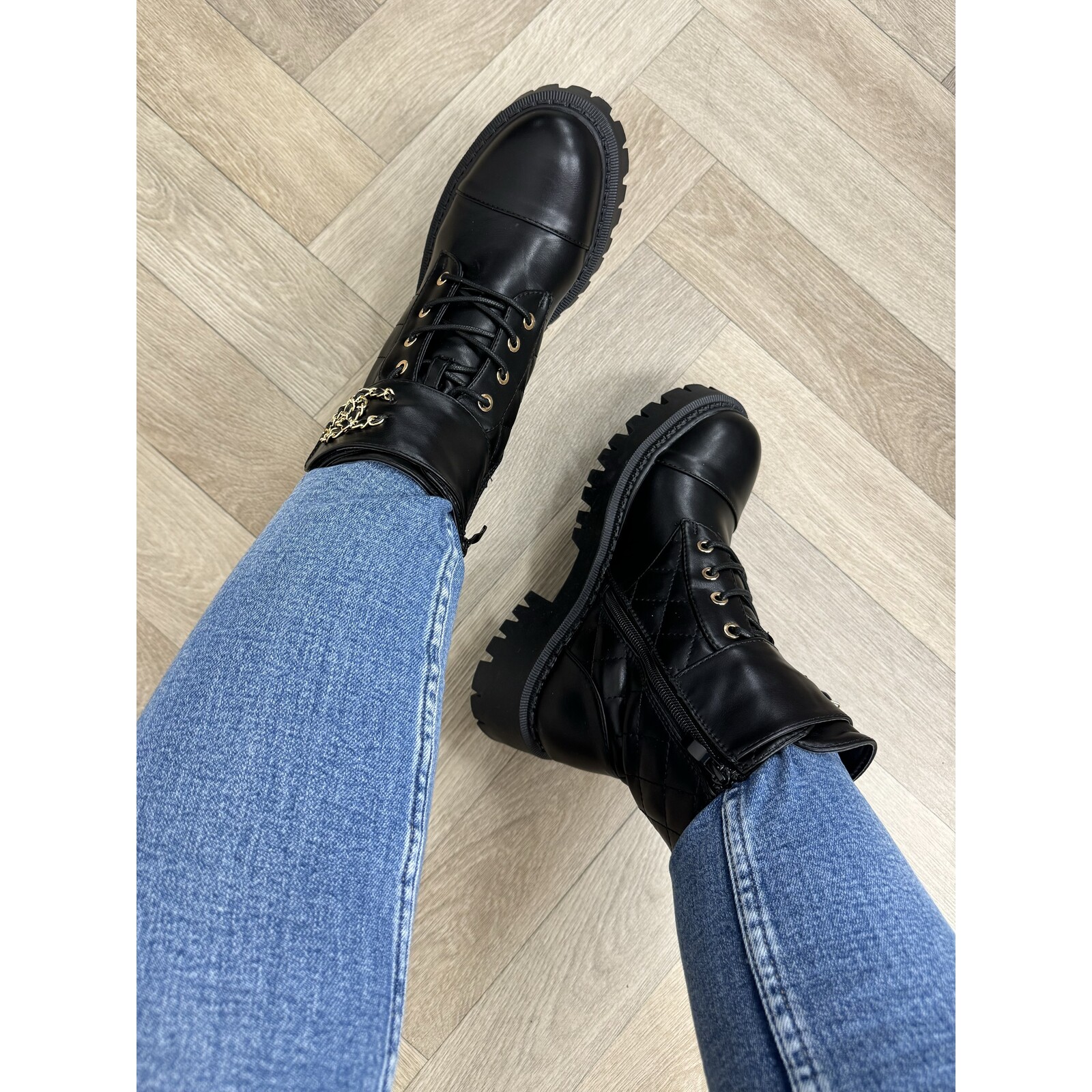 Boots Donna Leder Gold H21-73