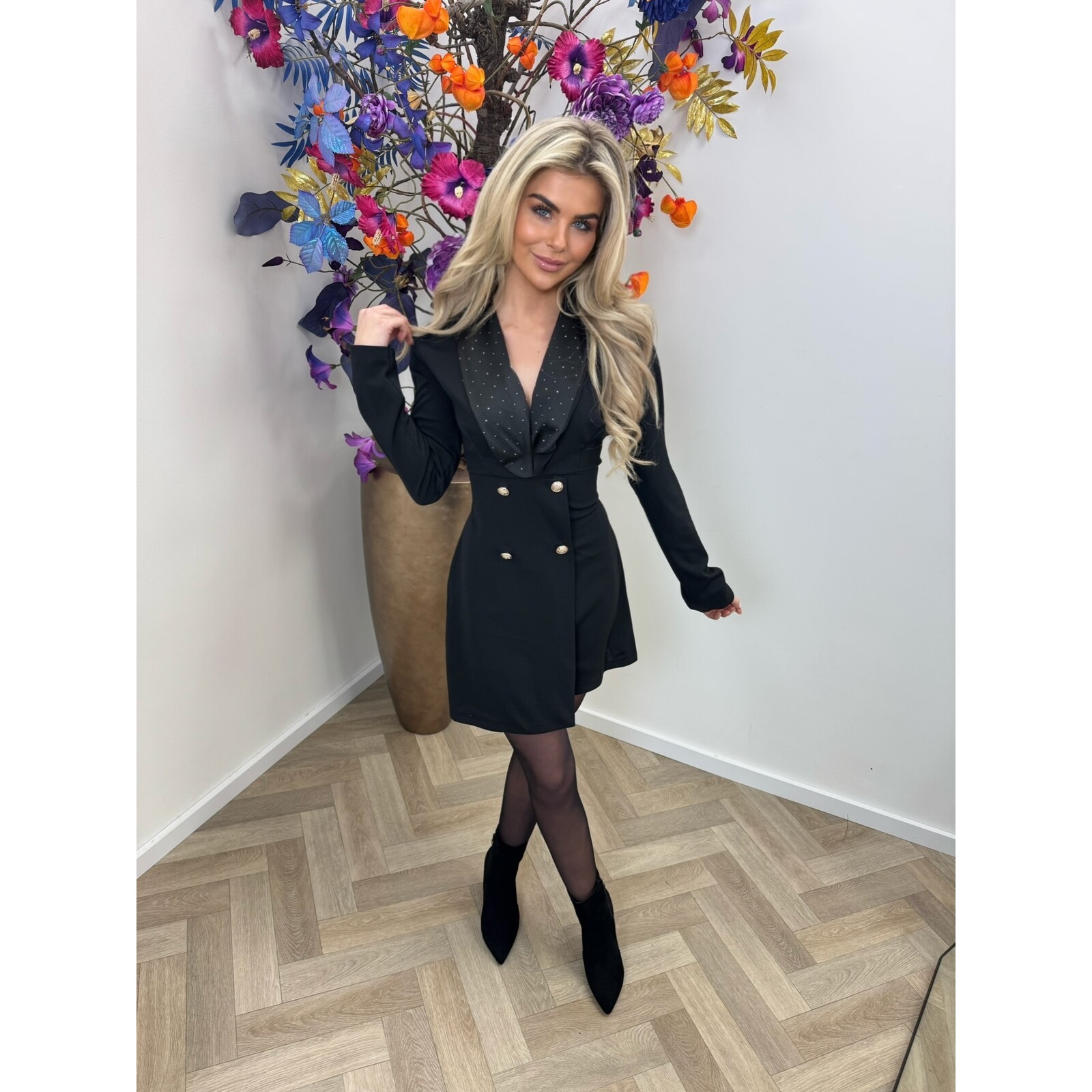 Blazer Dress mini diamonds Kamila Black