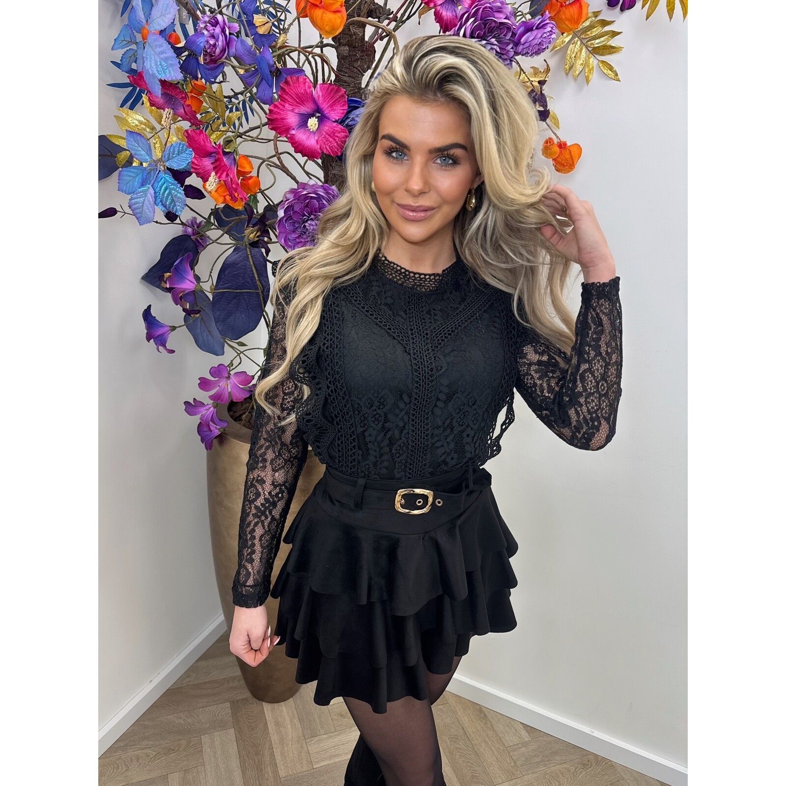 Top Jolie lace black 2111