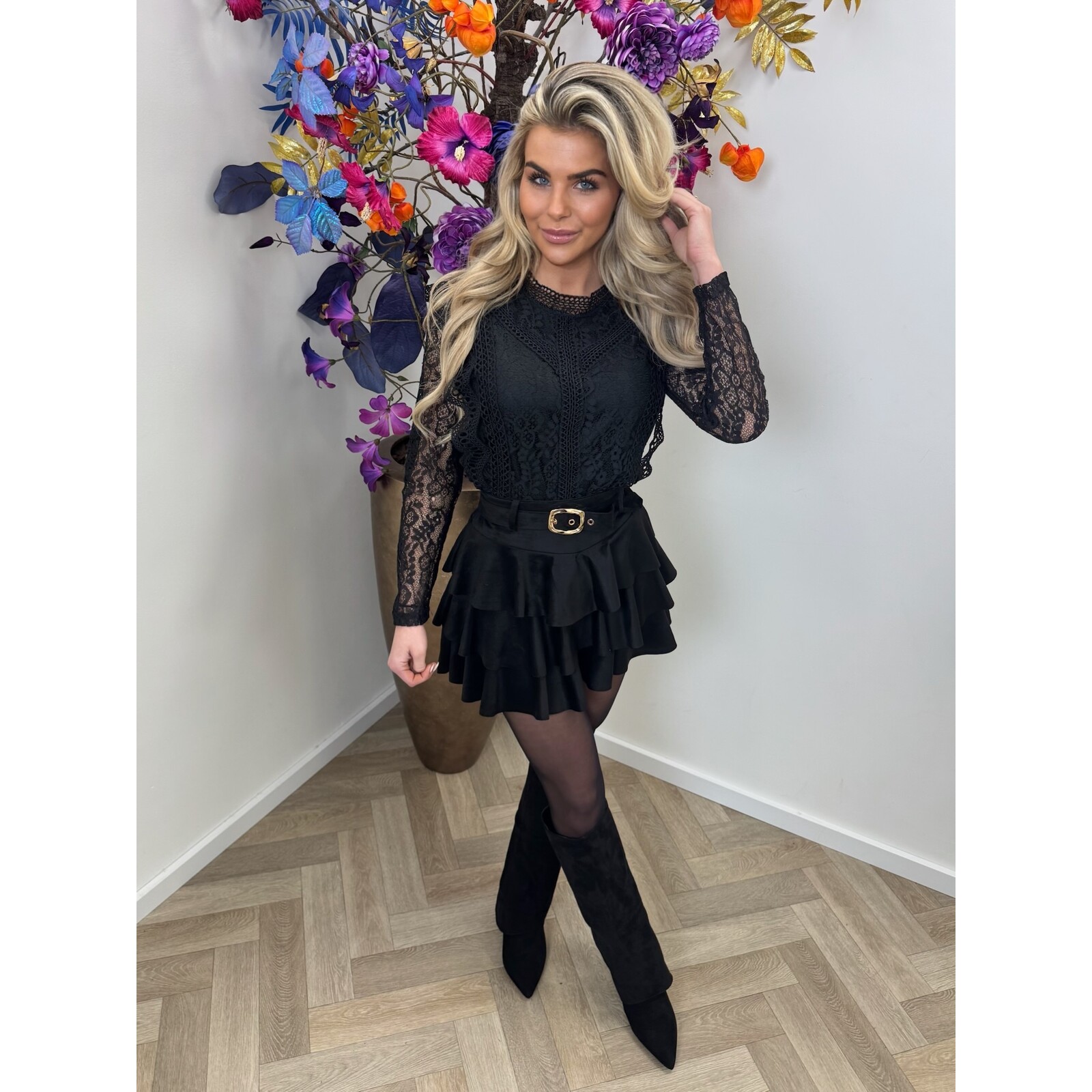 Top Jolie lace black 2111