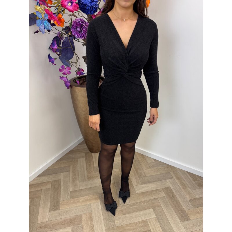 Dress Mona Glitter Knot Black
