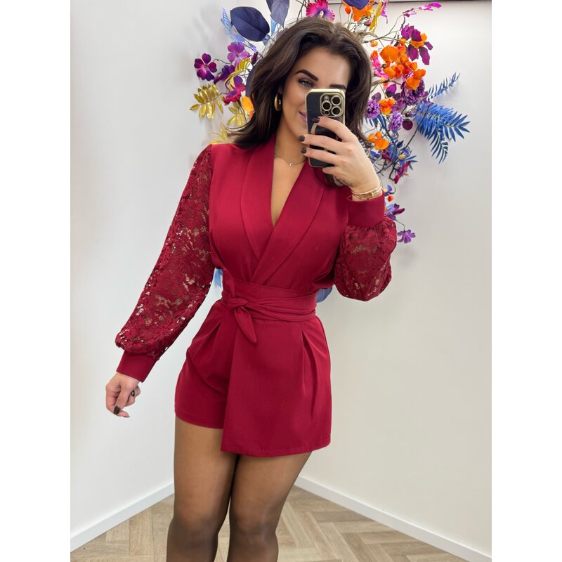 Jumpsuit Stella Lace  Bordeaux