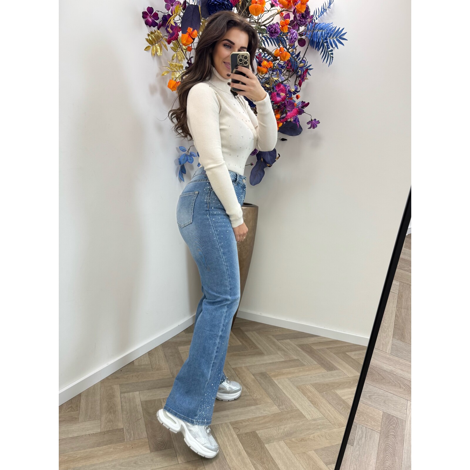 Col Top Diamonds 003 Beige