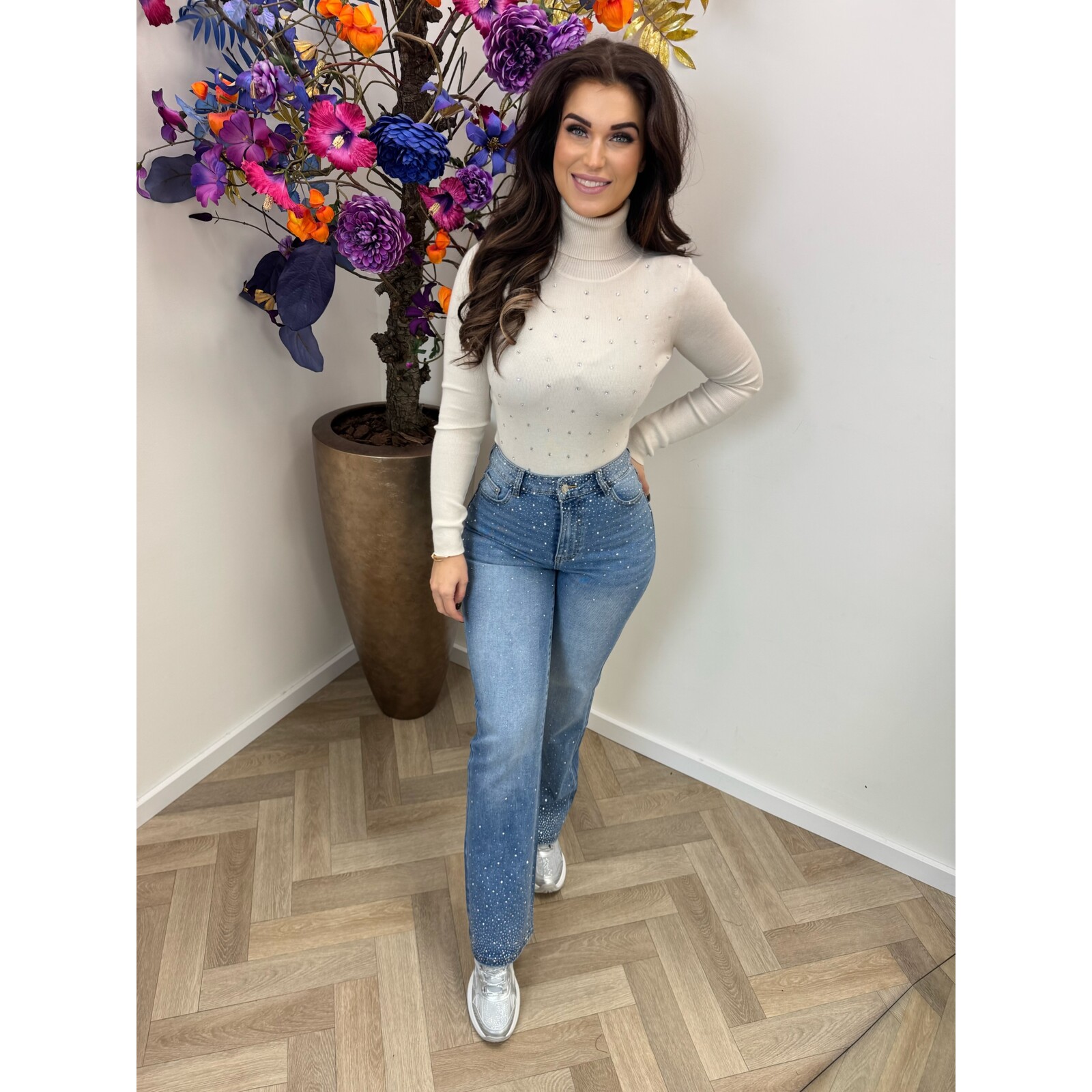 Col Top Diamonds 003 Beige