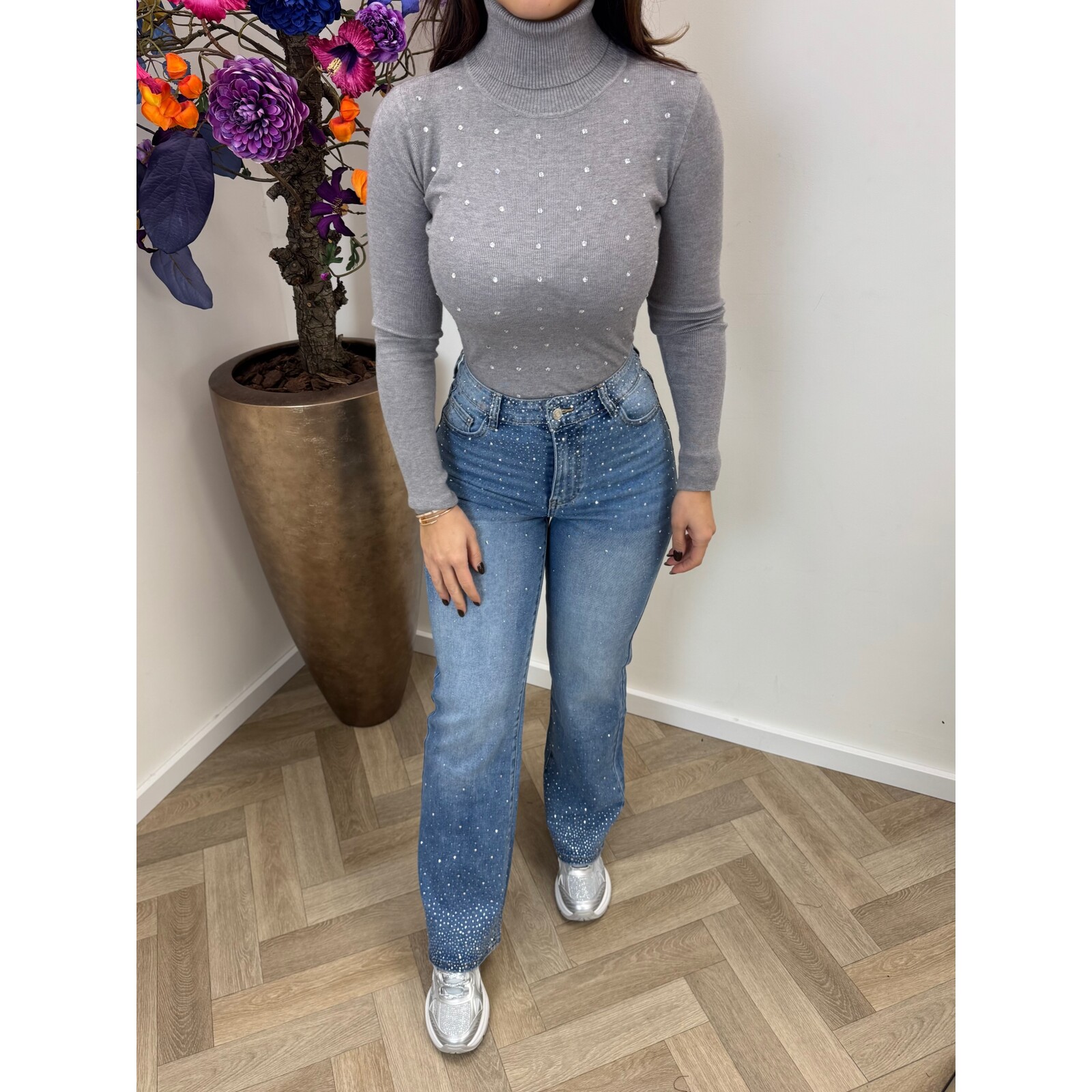 Col Top Diamonds 003 Grey