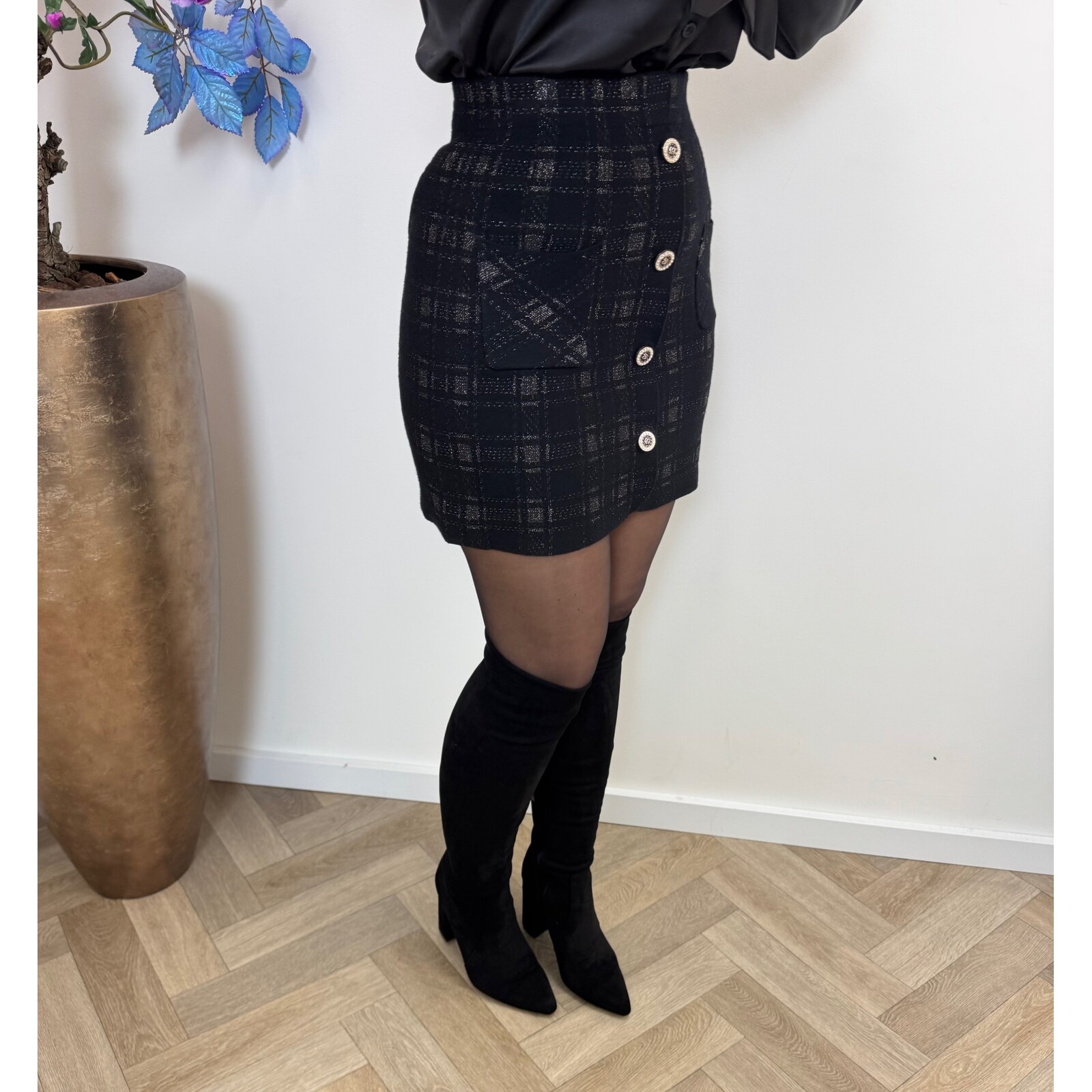 Skirt Ruit Glitter Black LM5169