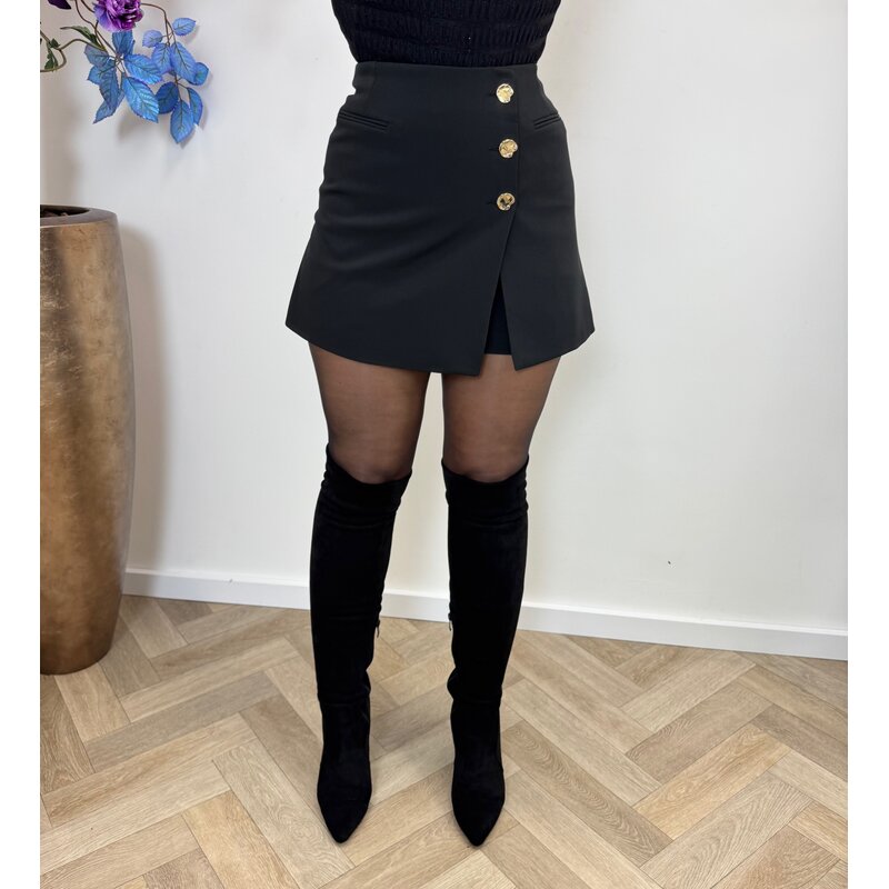 Skort Xena Button Black S-5659