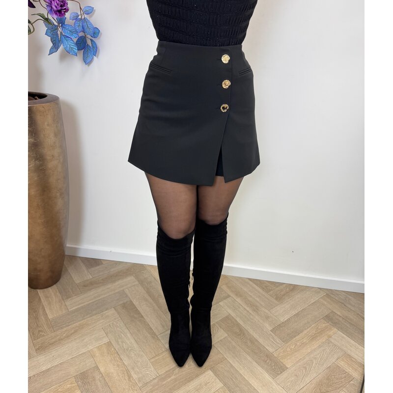 Skort Xena Button Black S-5659