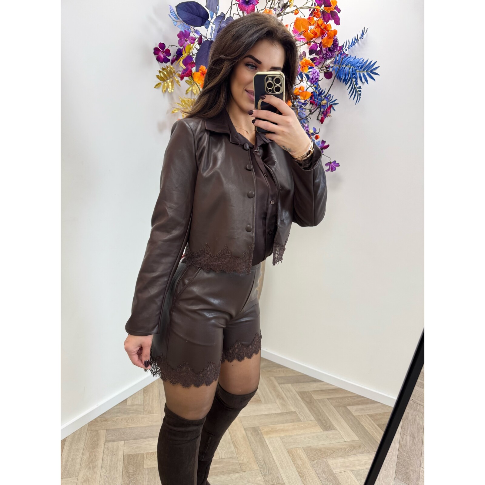 Blazer Leder Lace  Choco27258