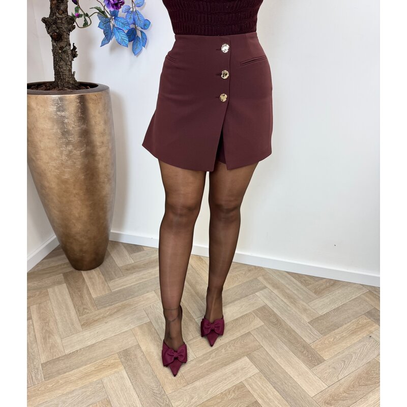 Skort Xena Button Bordeaux  S-5659