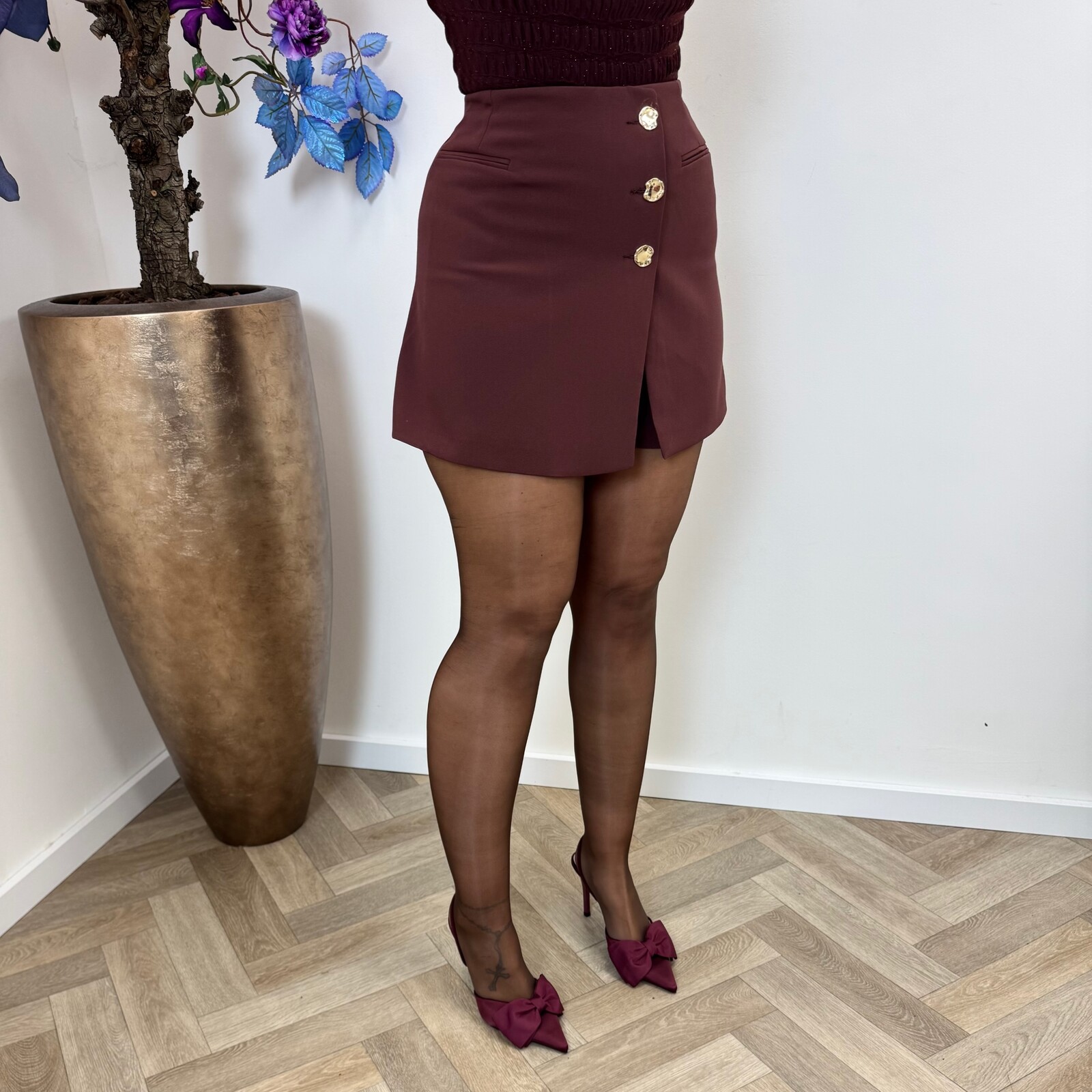 Skort Xena Button Bordeaux  S-5659