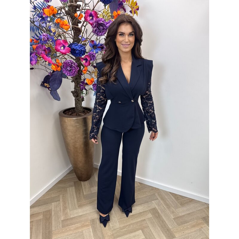 2 Delig Pak Mili Lace Navy