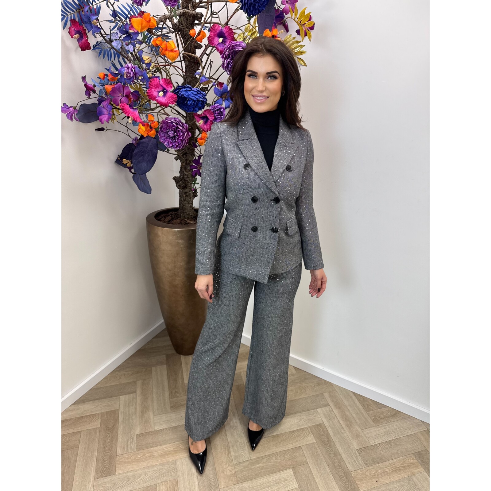 Blazer Felicia Mini Pailletten Grey 3096