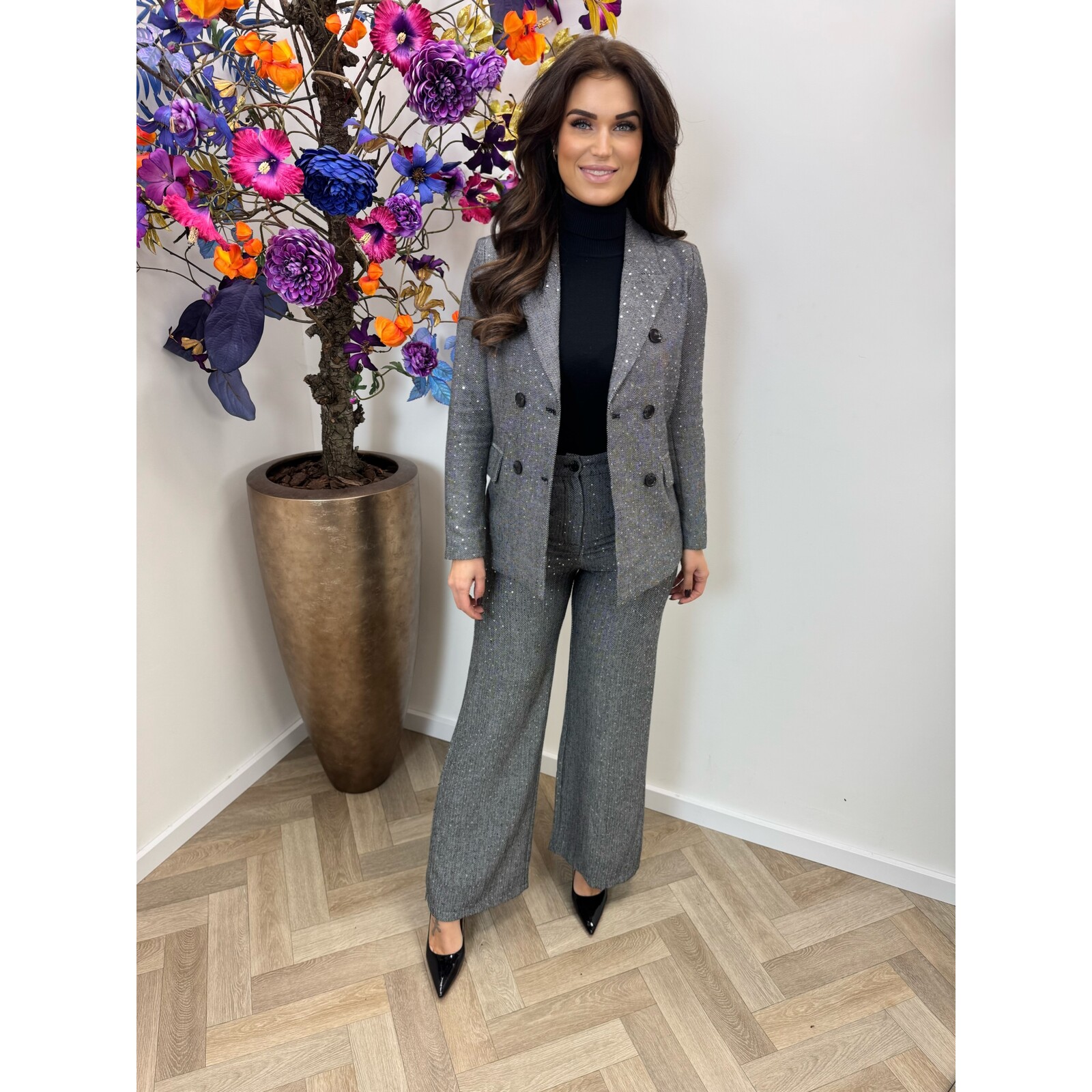 Blazer Felicia Mini Pailletten Grey 3096