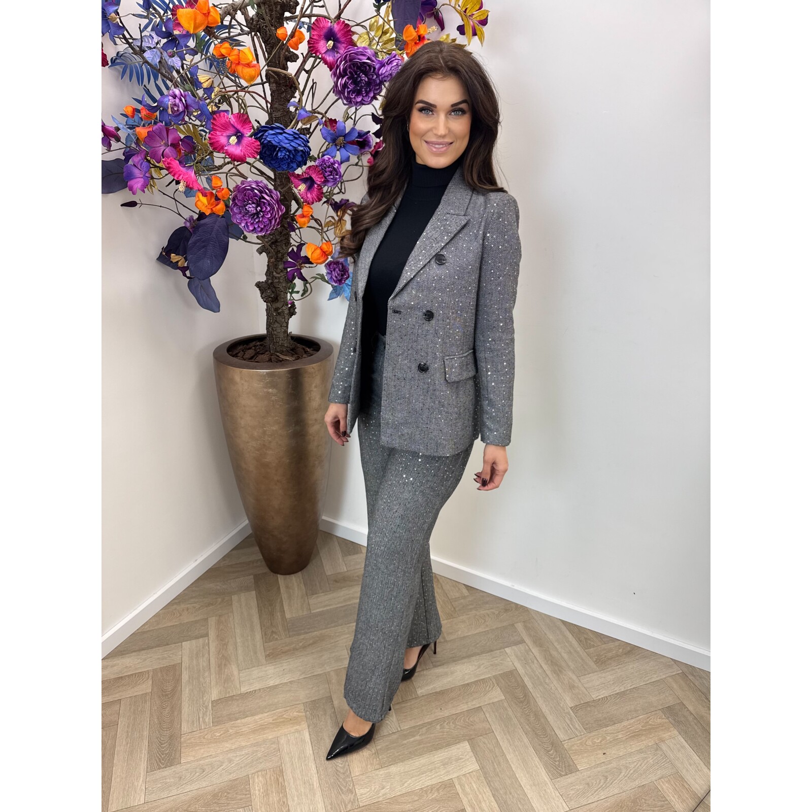 Blazer Felicia Mini Pailletten Grey 3096