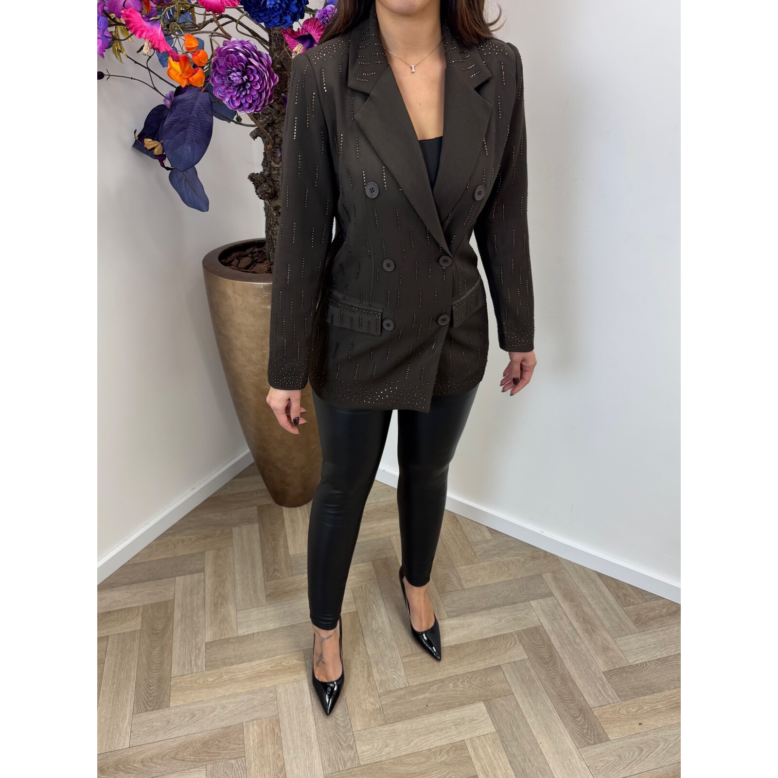Luxury Blazer Diamonds Choco  08-5793