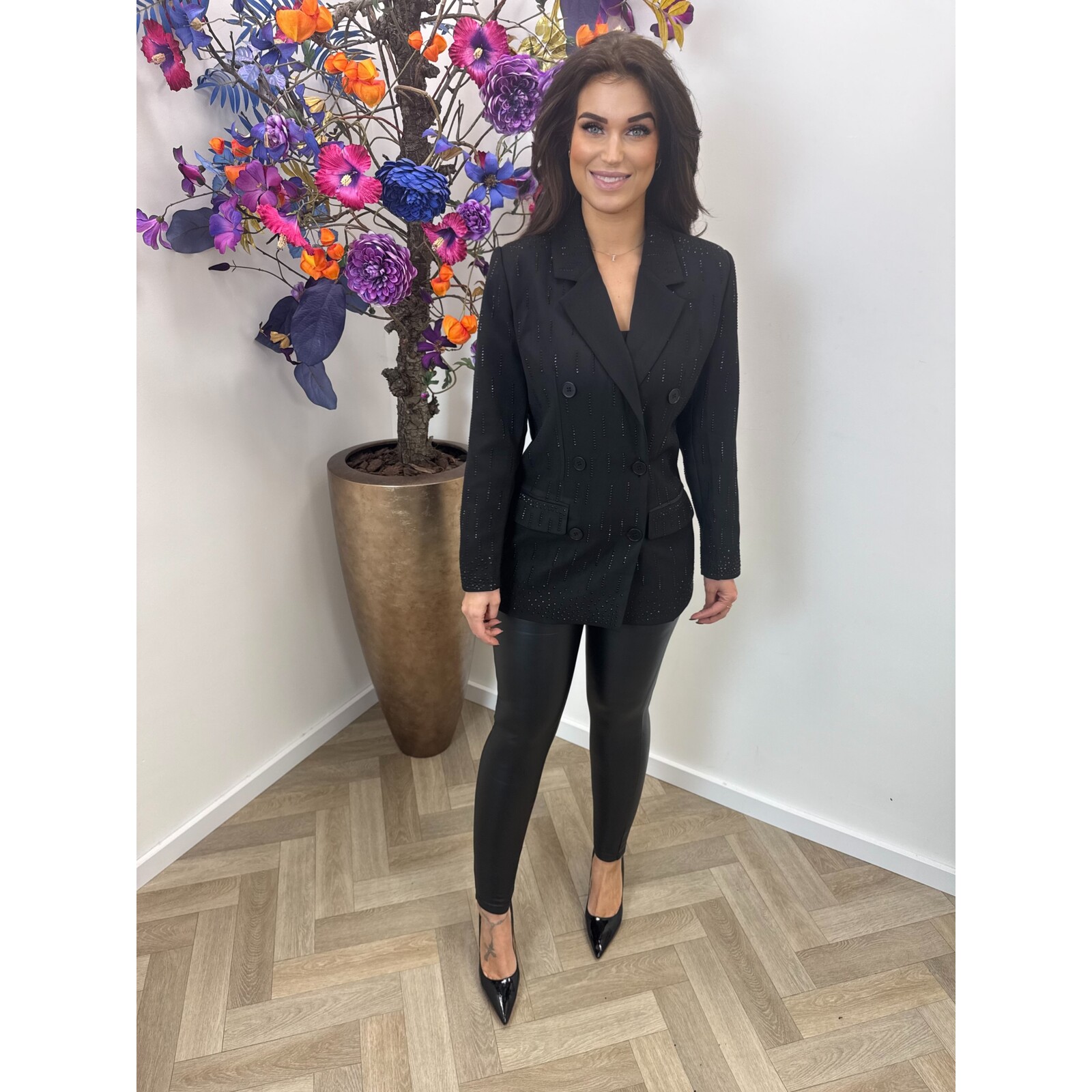 Luxury Blazer Diamonds Black  08-5793