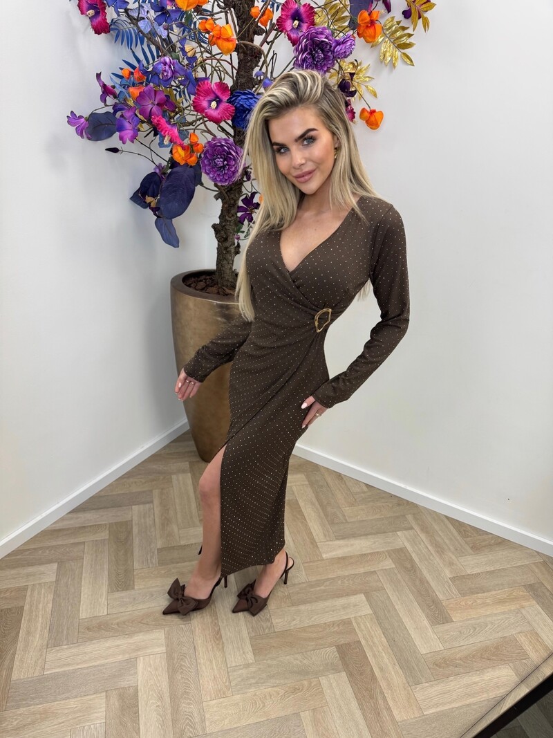 Long Dress Mini Diamonds Lisa Choco
