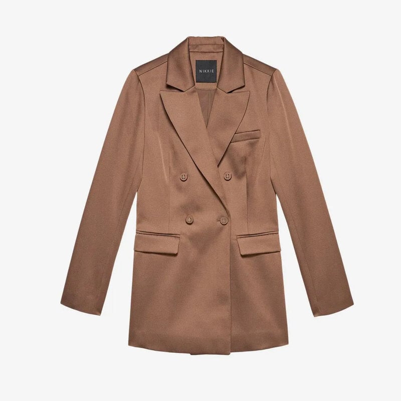 Blazer Satijn Omahah Walnut Nikkie