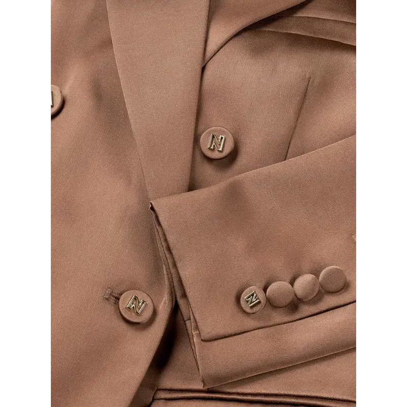 Blazer Satijn Omahah Walnut Nikkie