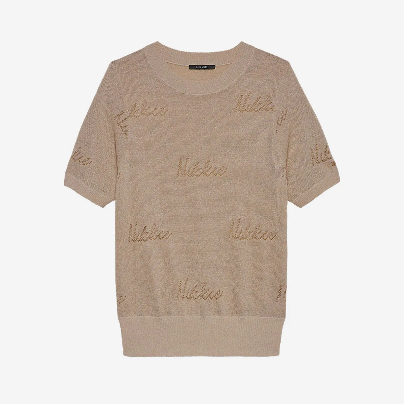 Nikkie Top Omarah Lurex Praline Nikkie