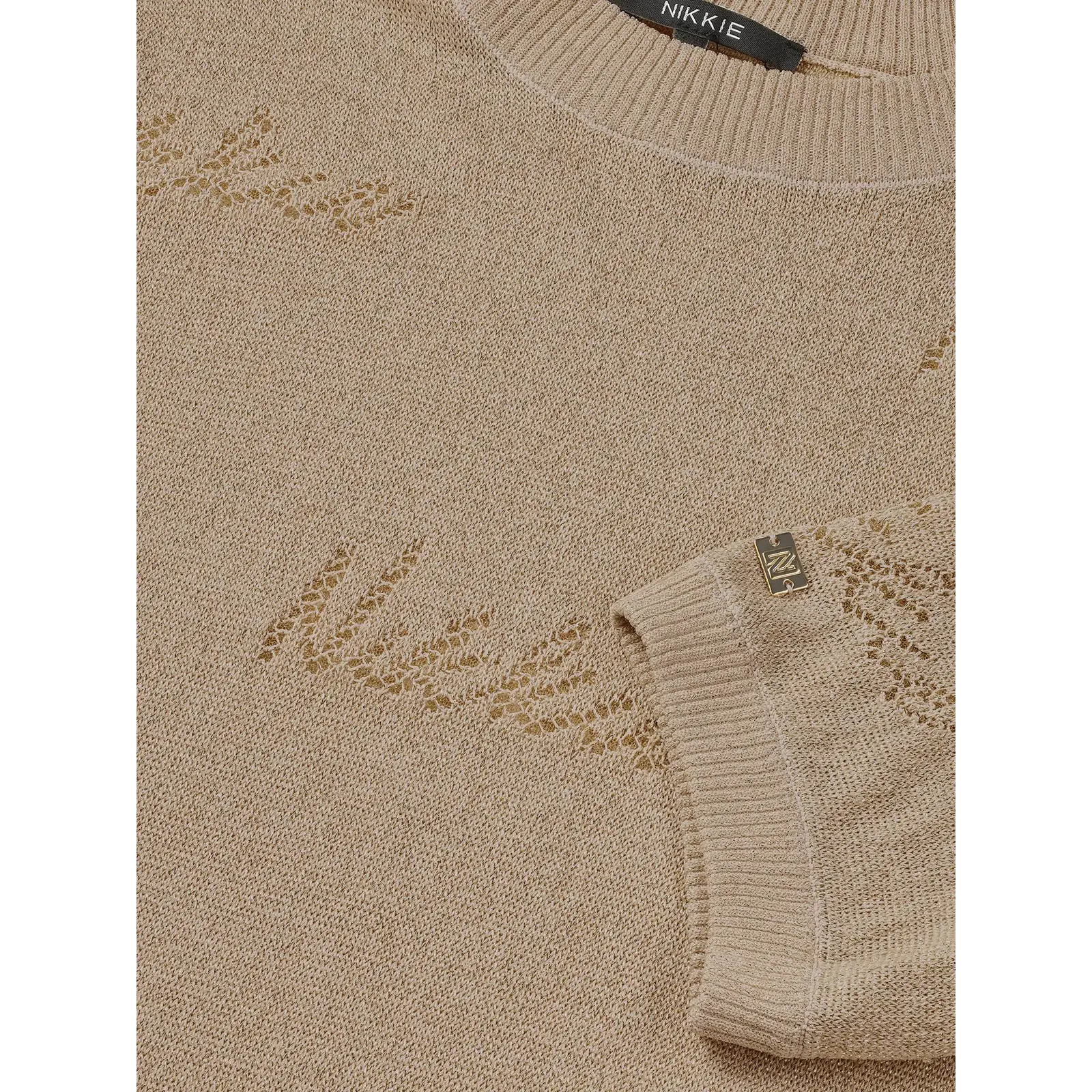 Nikkie Top Omarah Lurex Praline Nikkie