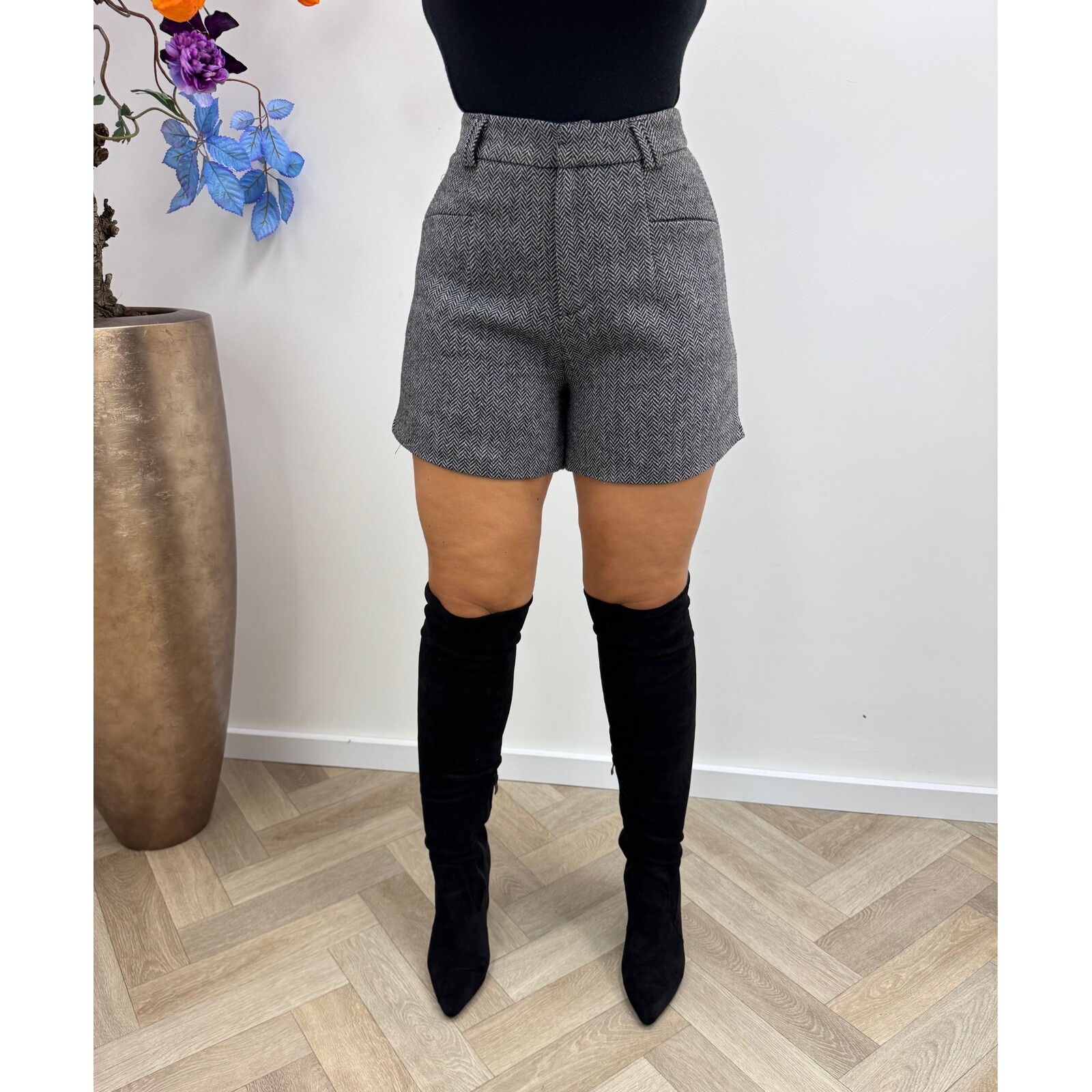 Tweed short LuLu pc122 Black