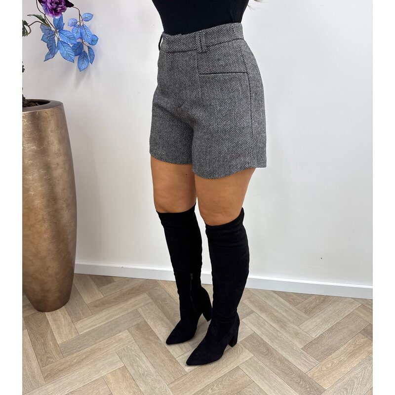 Tweed short LuLu pc122 Black