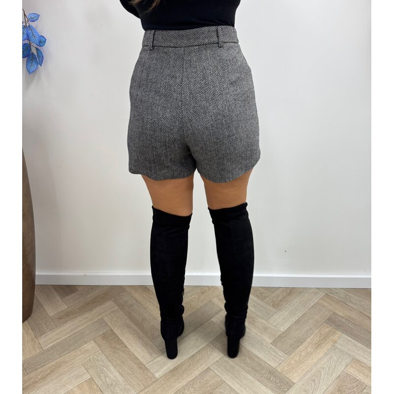 Tweed short LuLu pc122 Black